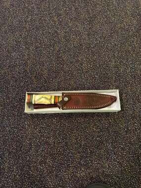 Chipaway Classics Sun Dancer II Fixed Blade Knife with Bone Handle & Leather She